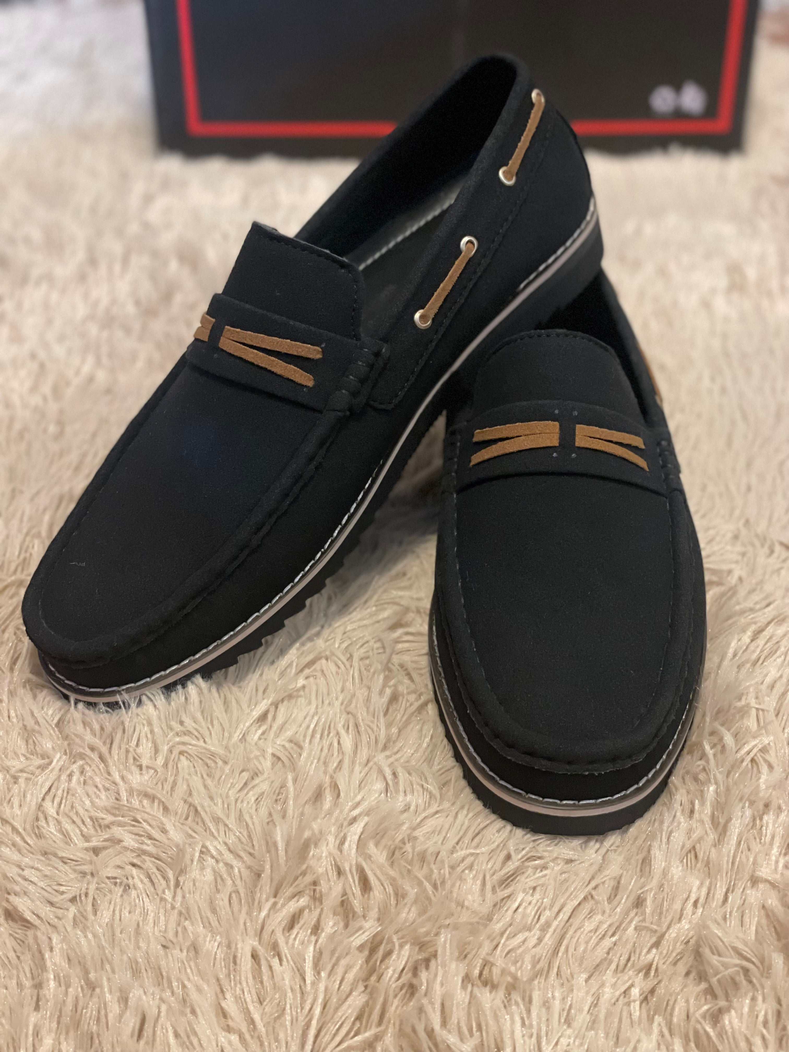 Black suede boot