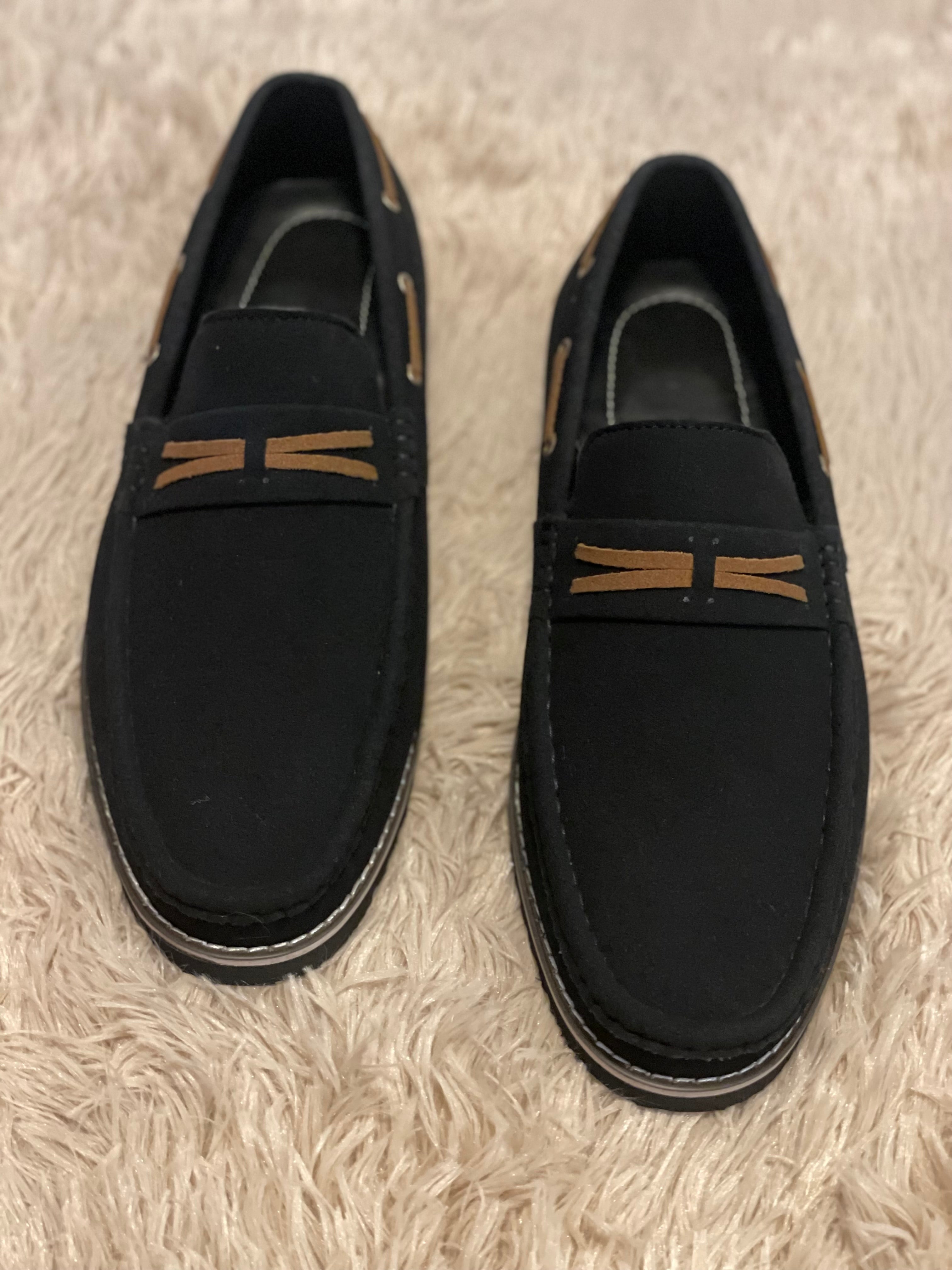 Black suede boot