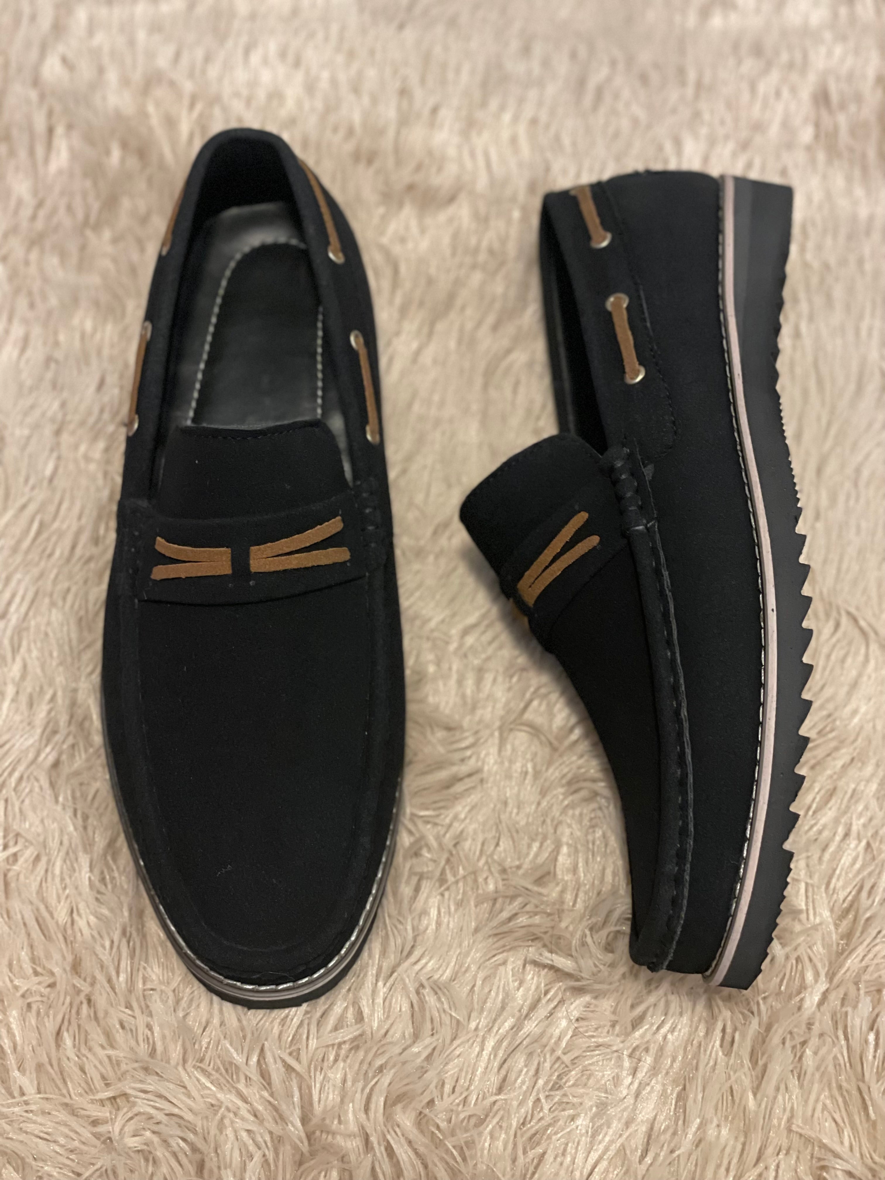 Black suede boot